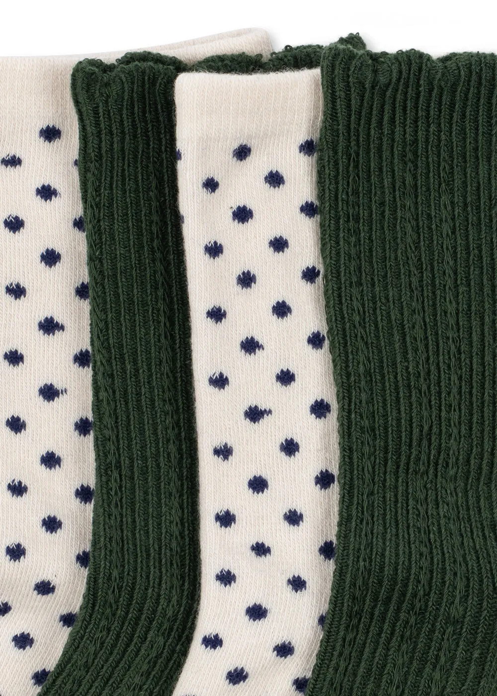 Konges Sløjd Sokken 2-pack kombu green dot katoenmix