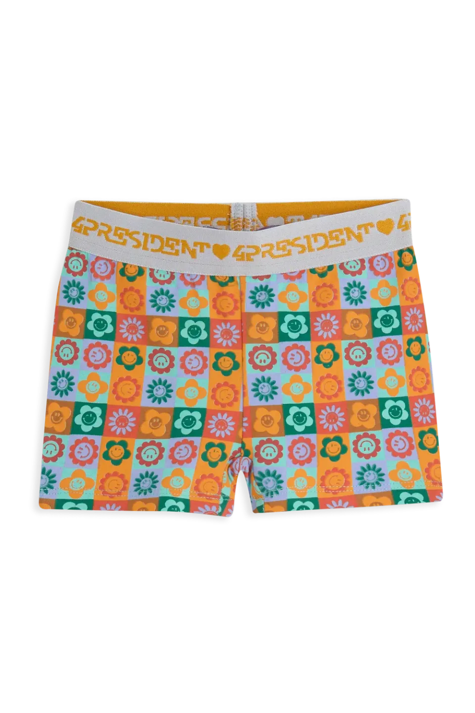 4PRESIDENT Nava Orange short meisjes bloemenprint