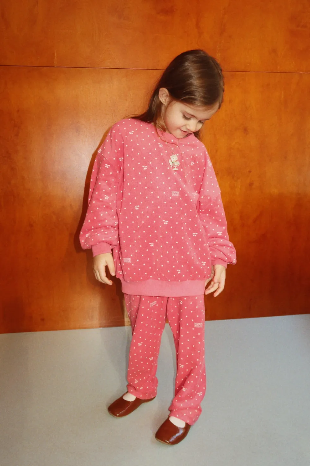 Konges Sløjd Itty sweatbroek cherry berry dot