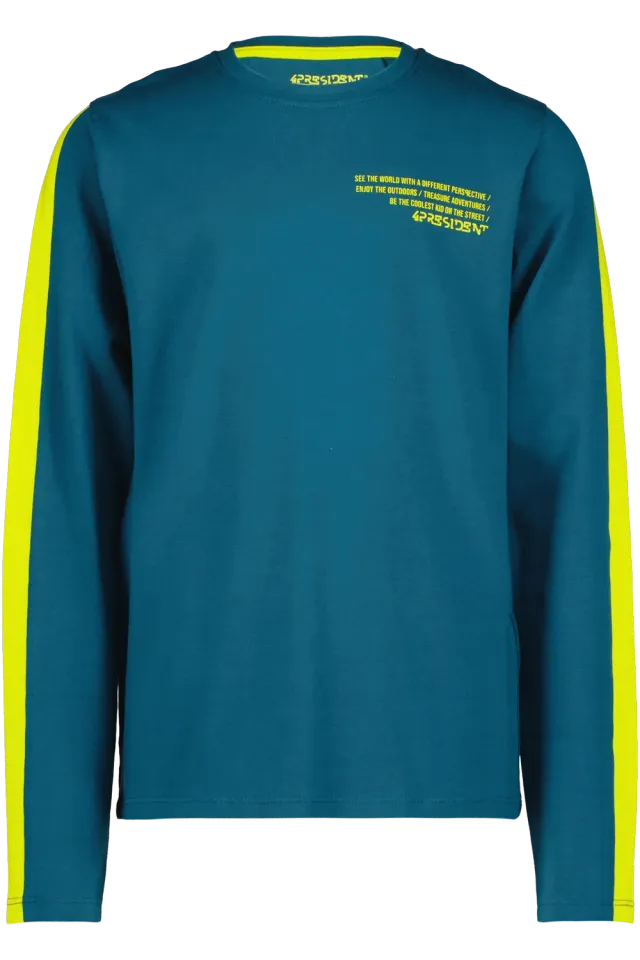 4President Isaak Blue Coral longsleeve jongens print