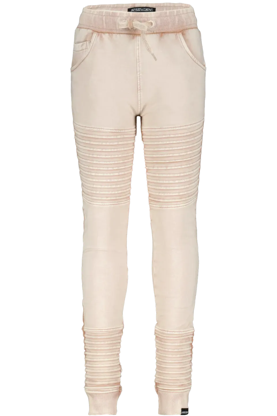 4President Mees Sand broek beige jongens acid wash