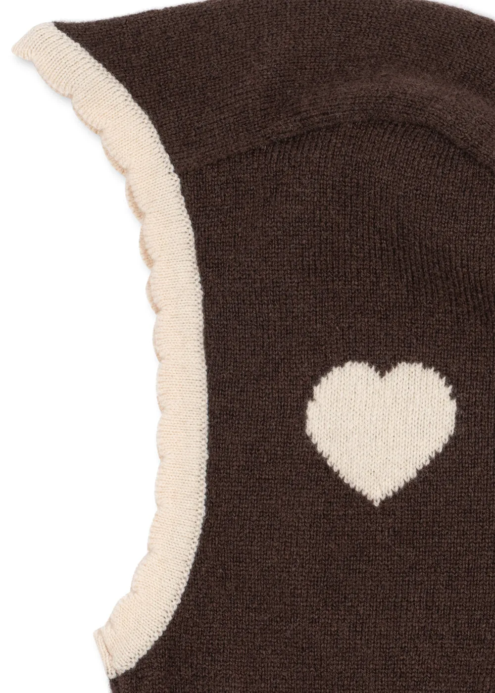 Konges Slojd Collette Balaclava bivakmuts chocolate brown wol