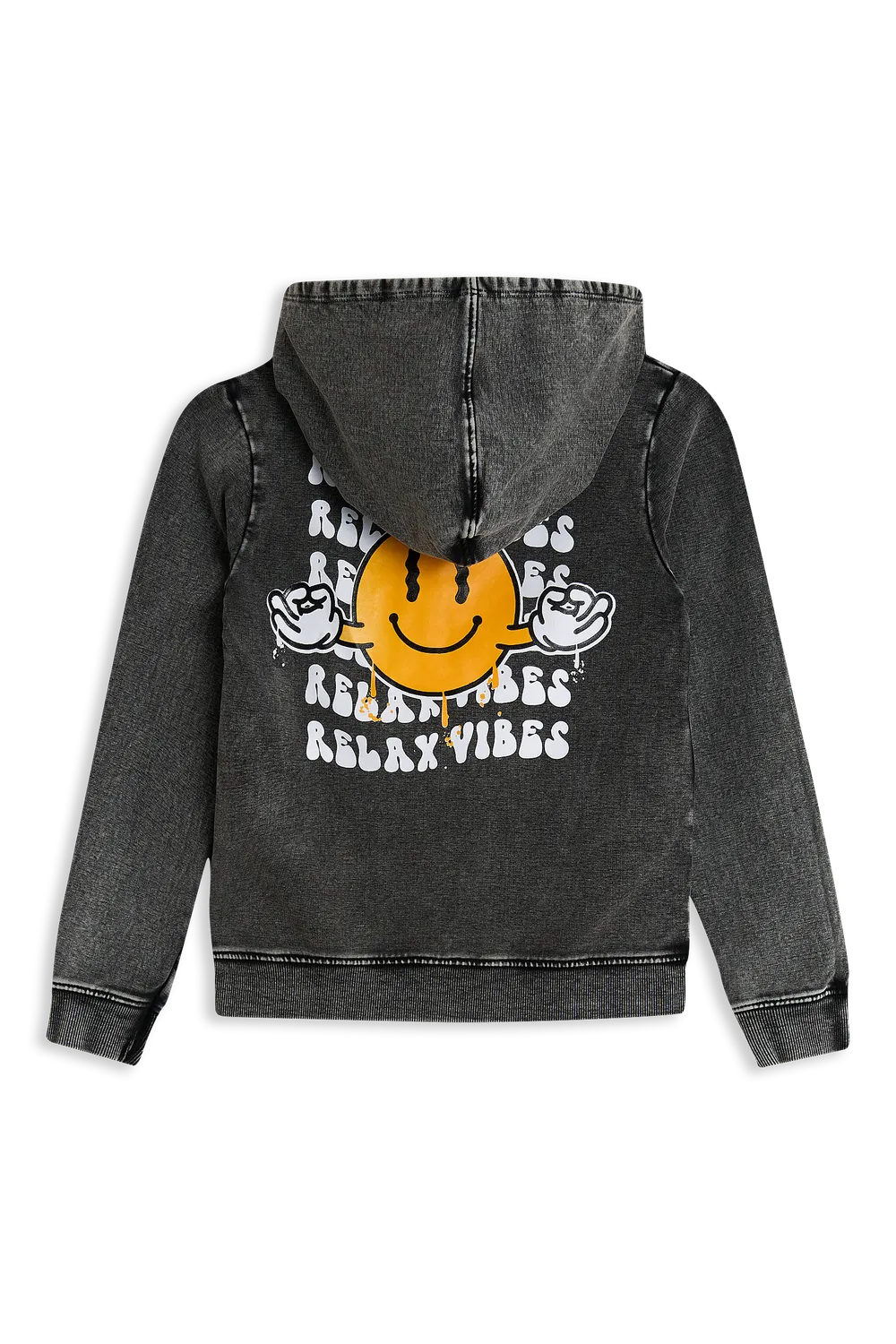 4President Noa hoodie meisjes zwart katoen