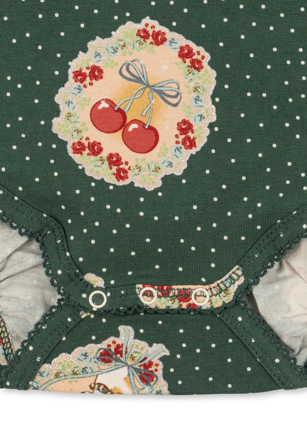 Konges Sløjd Basic Romper Broek Set deer diary green biokatoen