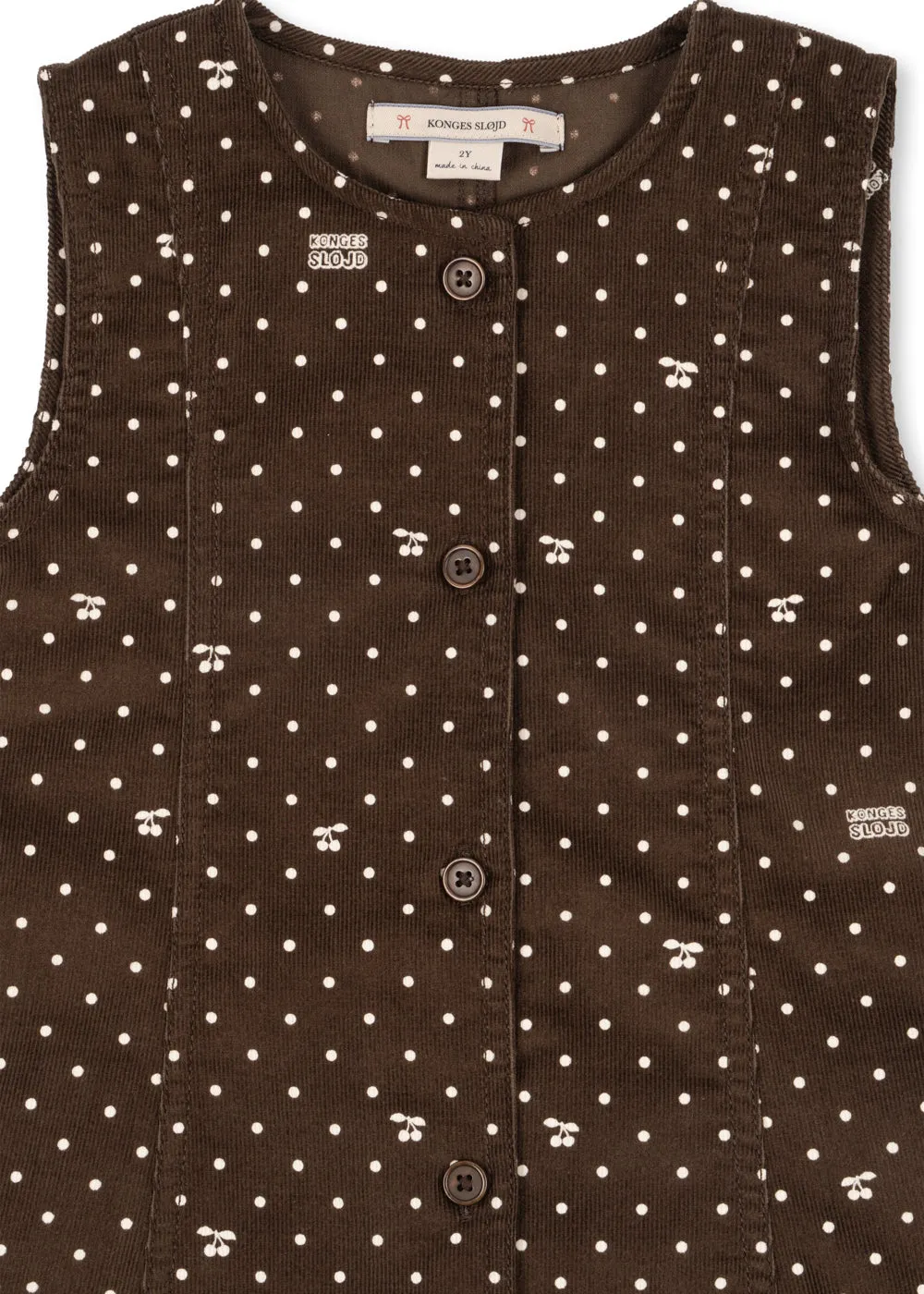 Konges Sløjd Cara jurk cherry dot chocolate biokatoen