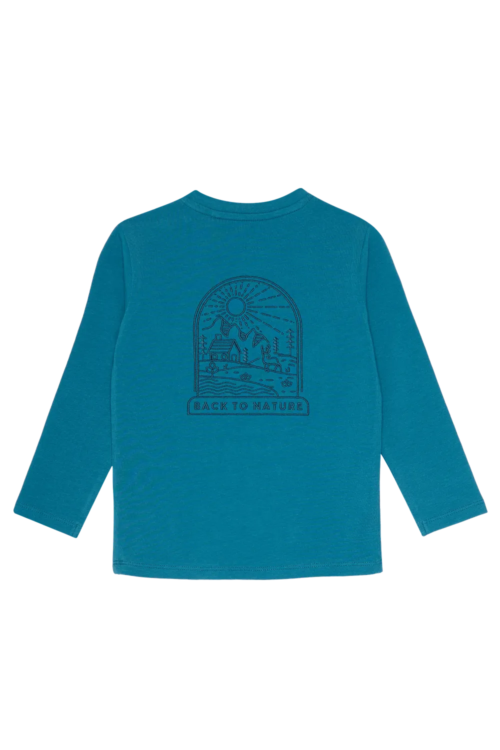 4President Boris Blue longsleeve blauw bergprint