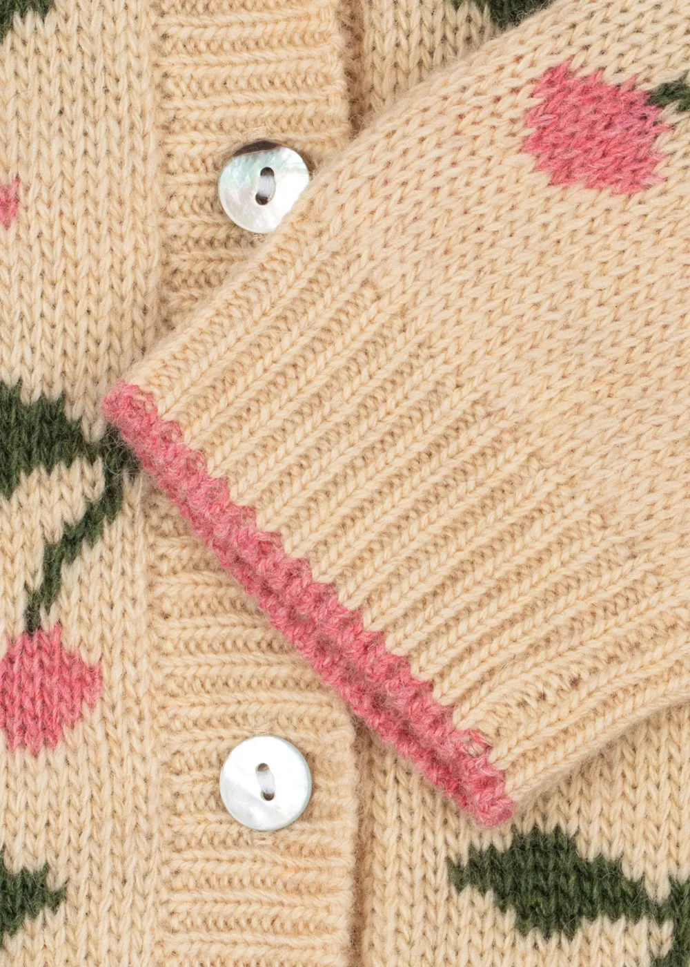 Konges Sløjd Belou Kraag Cardigan cherry wolmix