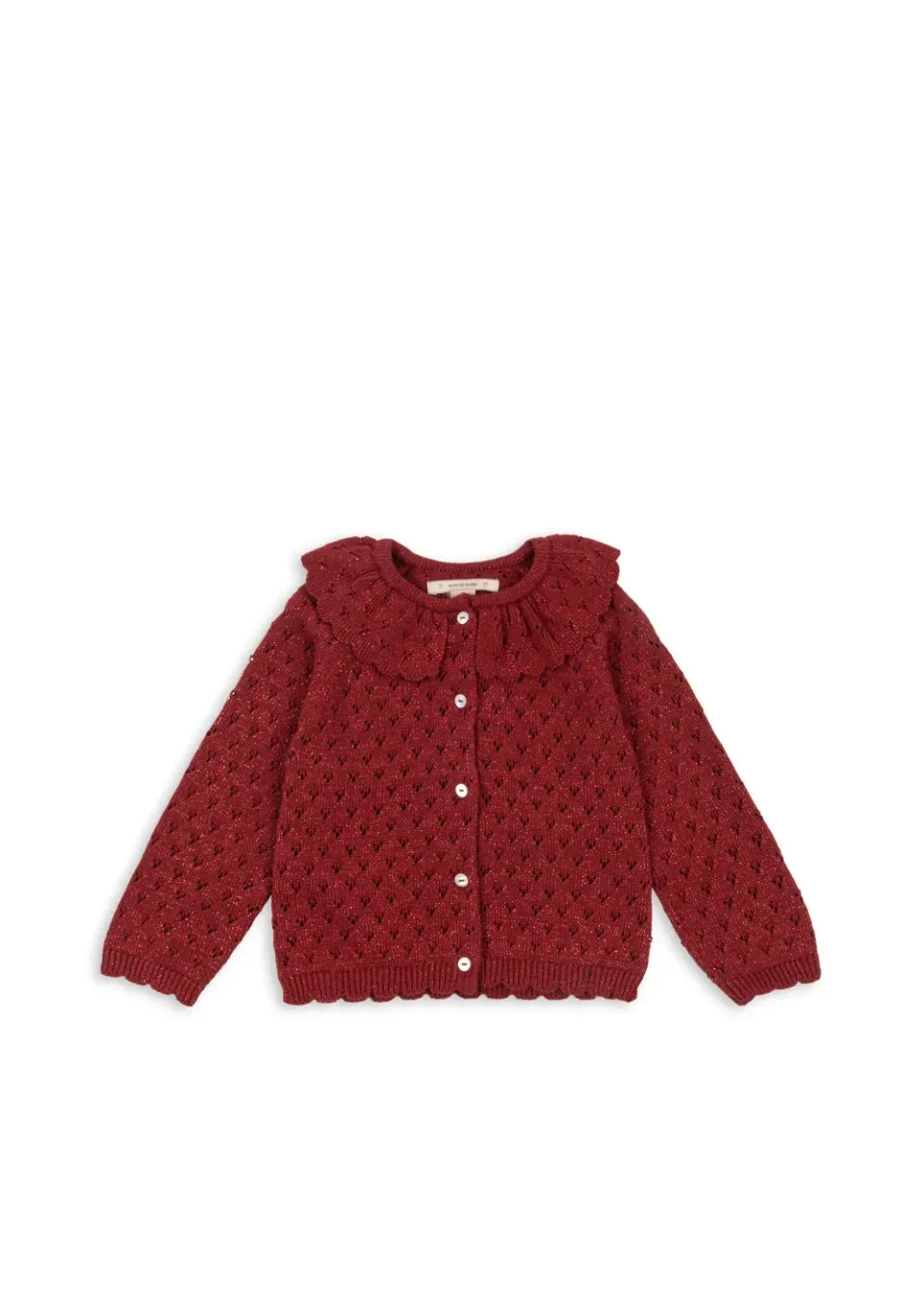 Konges Sløjd Holiday vest red dahlia gebreid