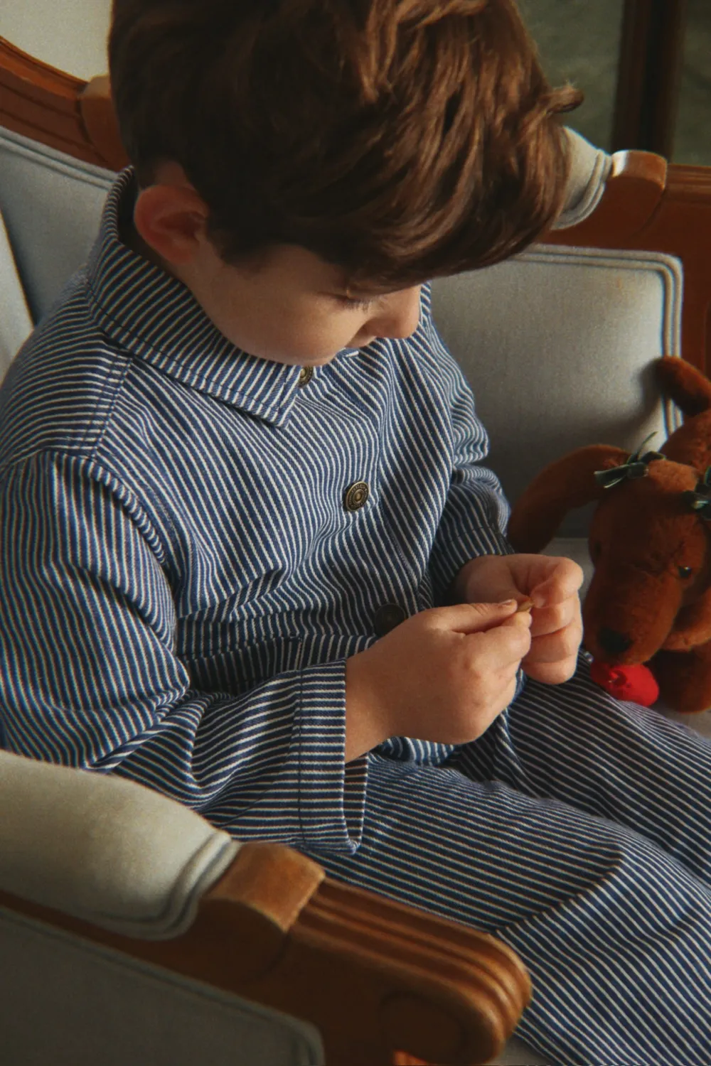 Konges Sløjd Luc Broek Blue Stripe Biokatoen