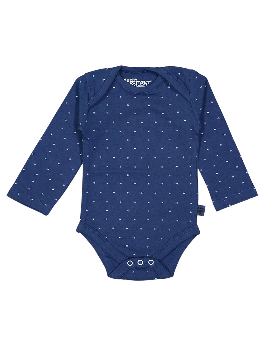 4PRESIDENT Skye romper Navy AOP katoen