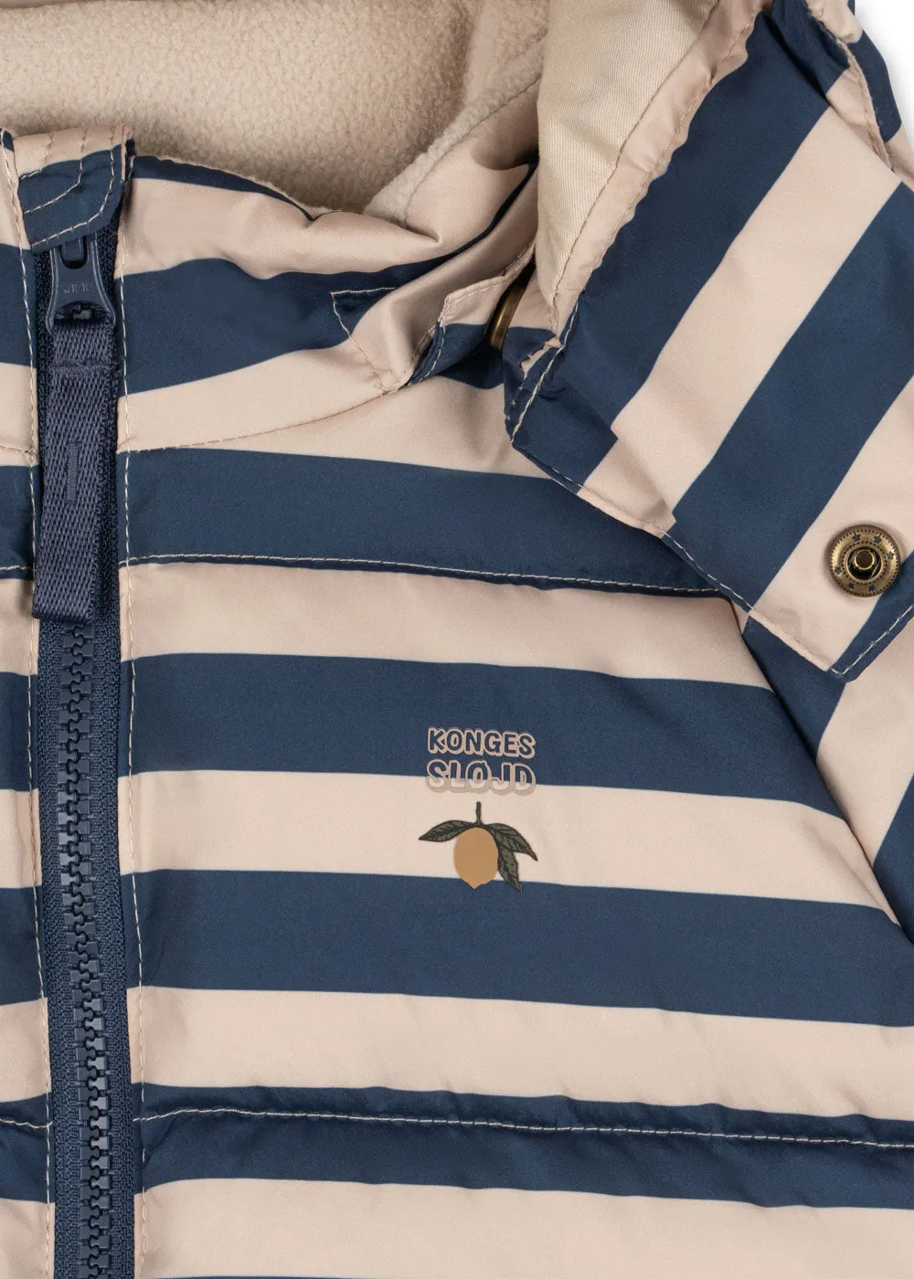 Konges Sløjd Nuka winterjas bleu noir stripe waterdicht