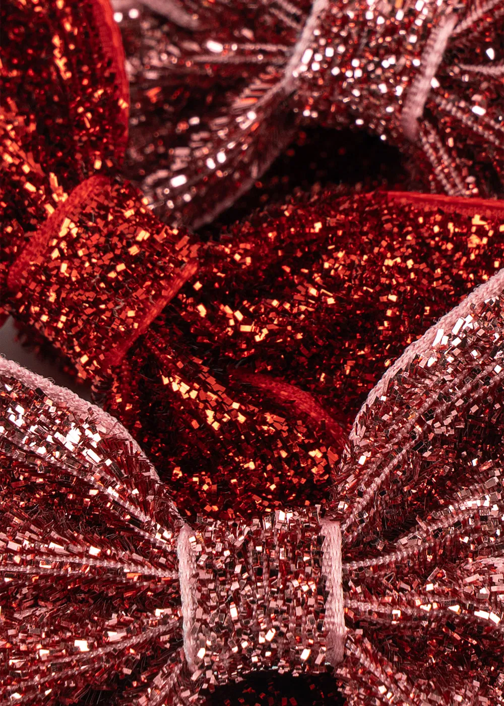 Konges Sløjd Micki haarclips rood glitter 4 stuks