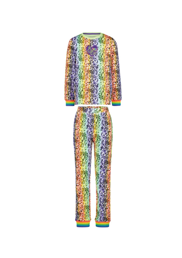 4PRESIDENT Jip pyjama leopard aop biokatoen