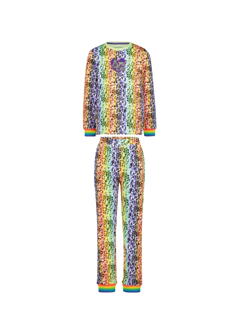 4PRESIDENT Jip pyjama leopard aop biokatoen
