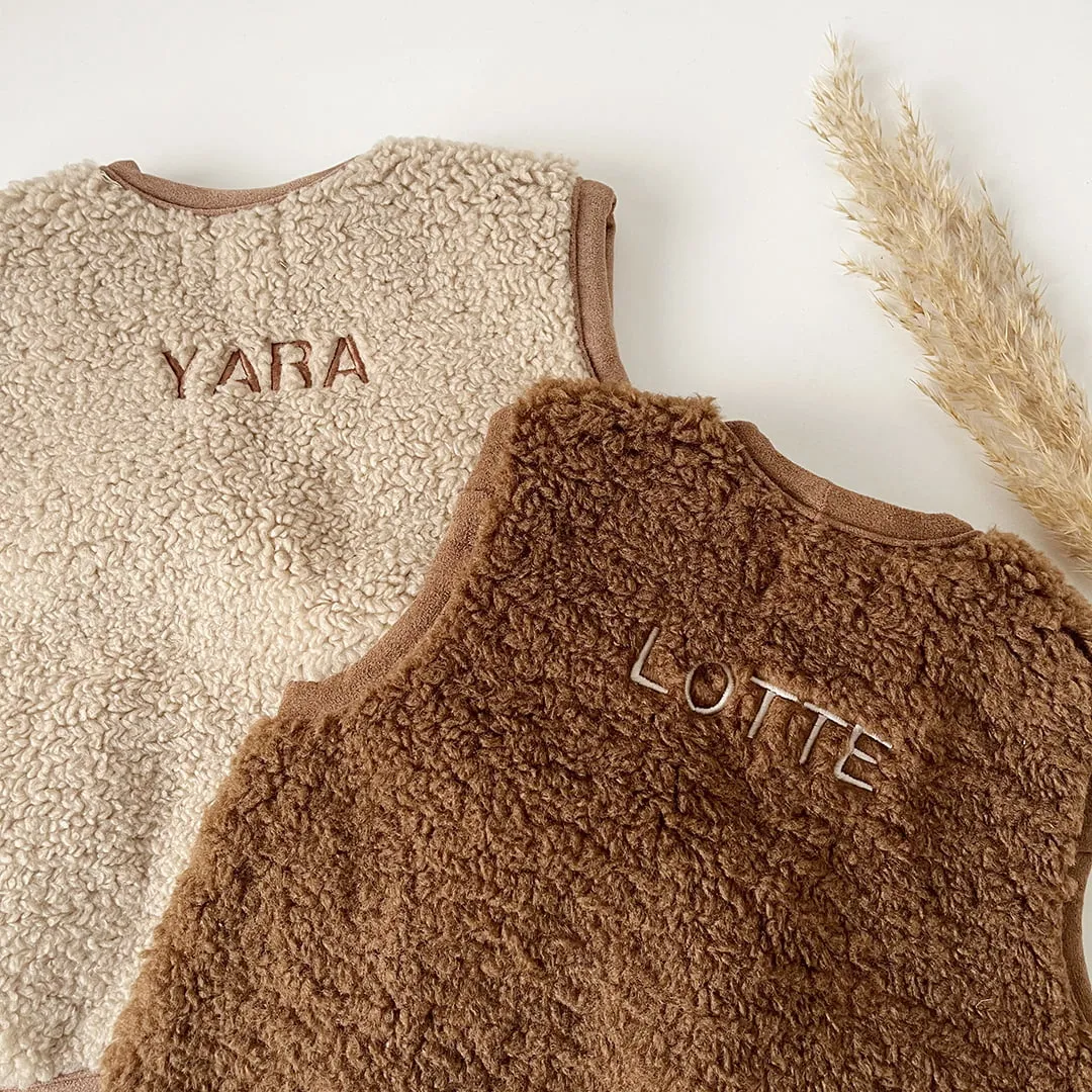 Soda Fashion Teddy gilet beige dames