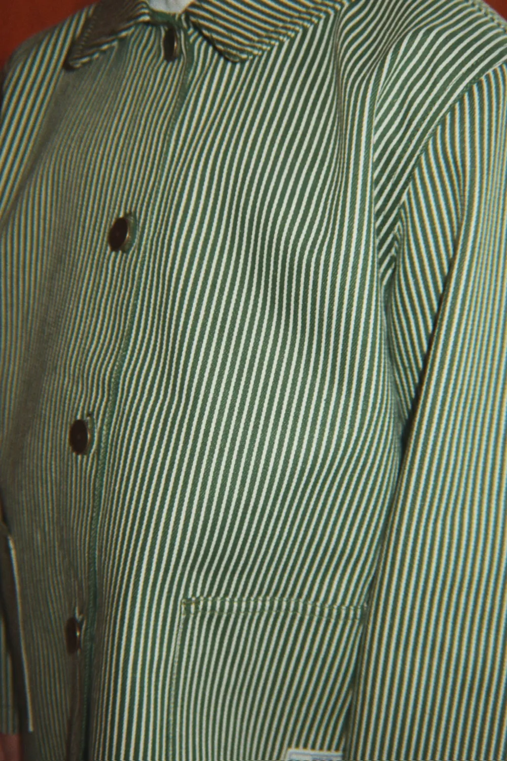 Konges Sløjd Luc overshirt milk verte stripe