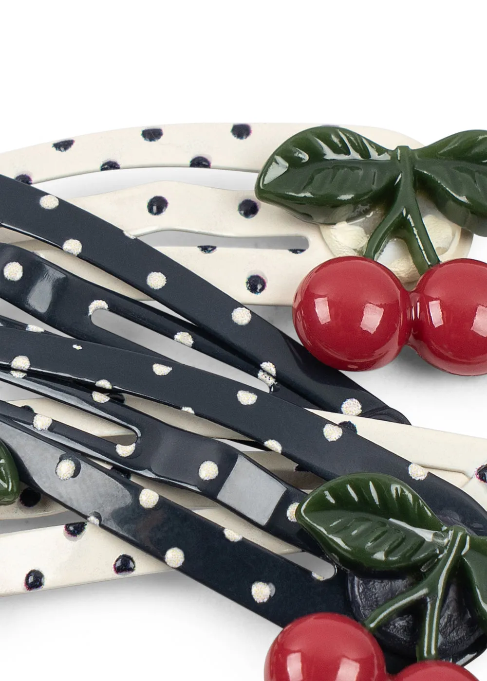 Konges Sløjd Cherry Dot haarclips multi 4 stuks kers