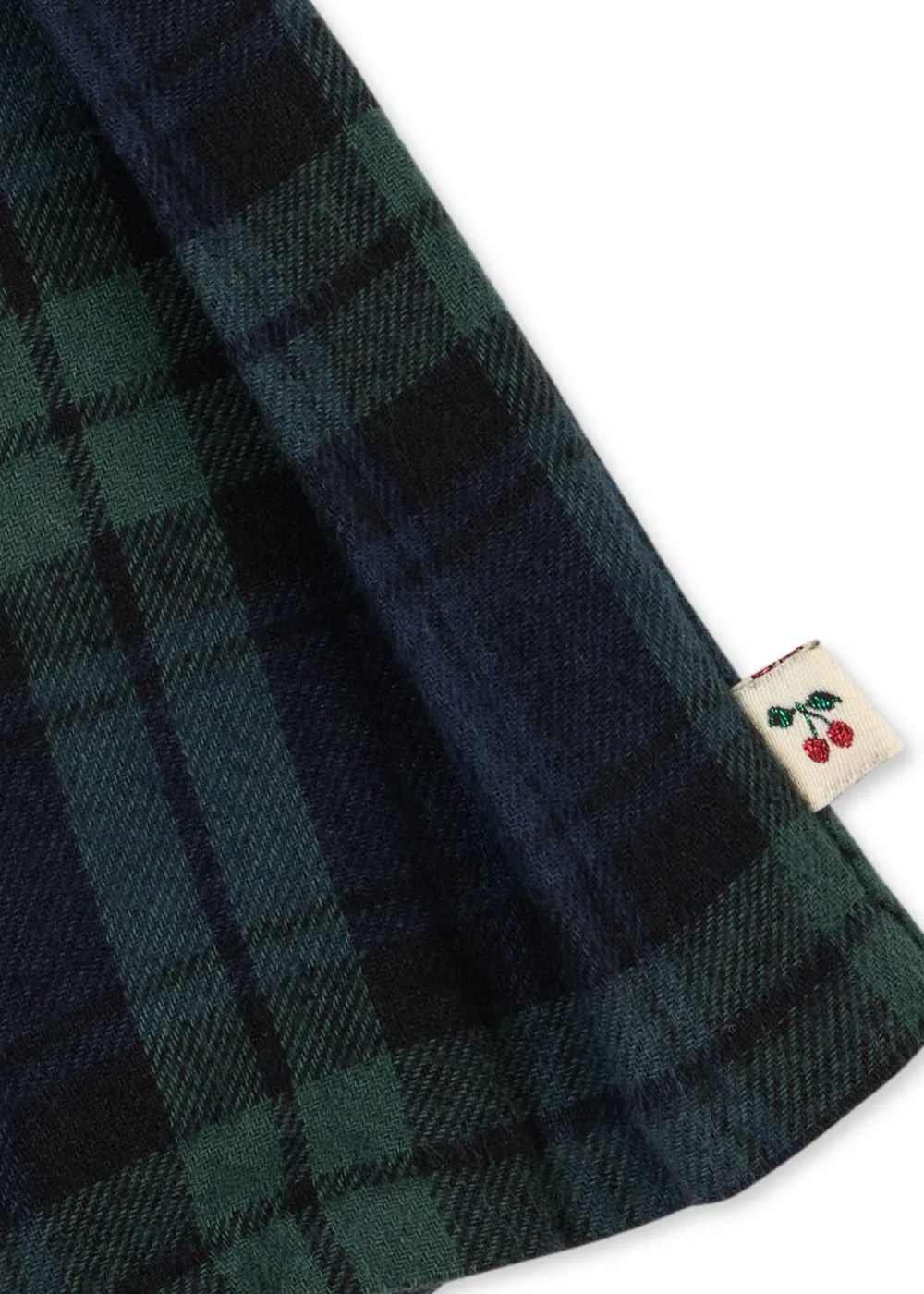 Konges Sløjd Checky plooirok green check biokatoen