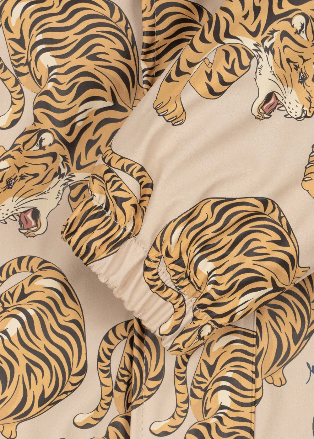 Konges Sløjd Rainy Palme regenjas panthera beige fleece