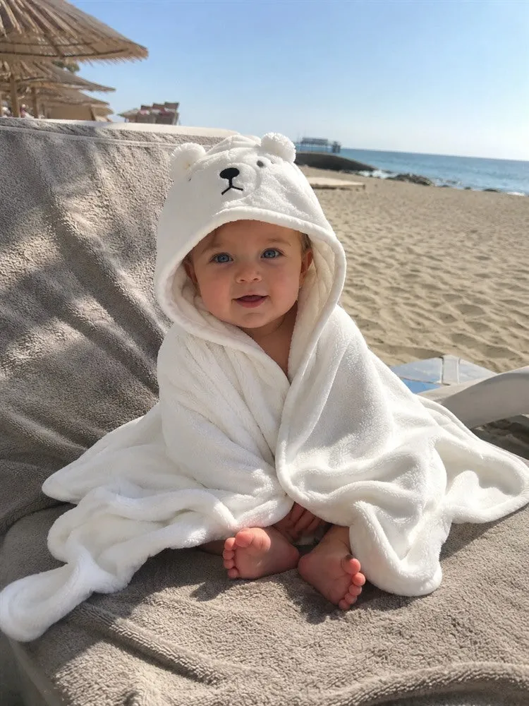 Yumi Baby Cape de Bain badcape biokatoen 70x140 dier