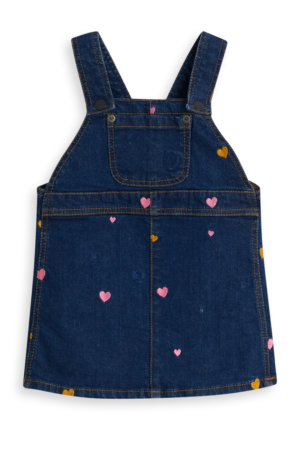 4PRESIDENT Betty Blue meisjes jurk denim hartjes