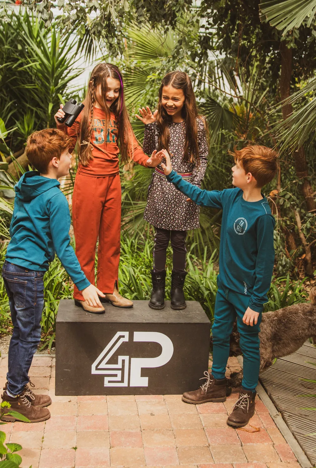 4President Isla meisjesbroek rechte pijpen katoen