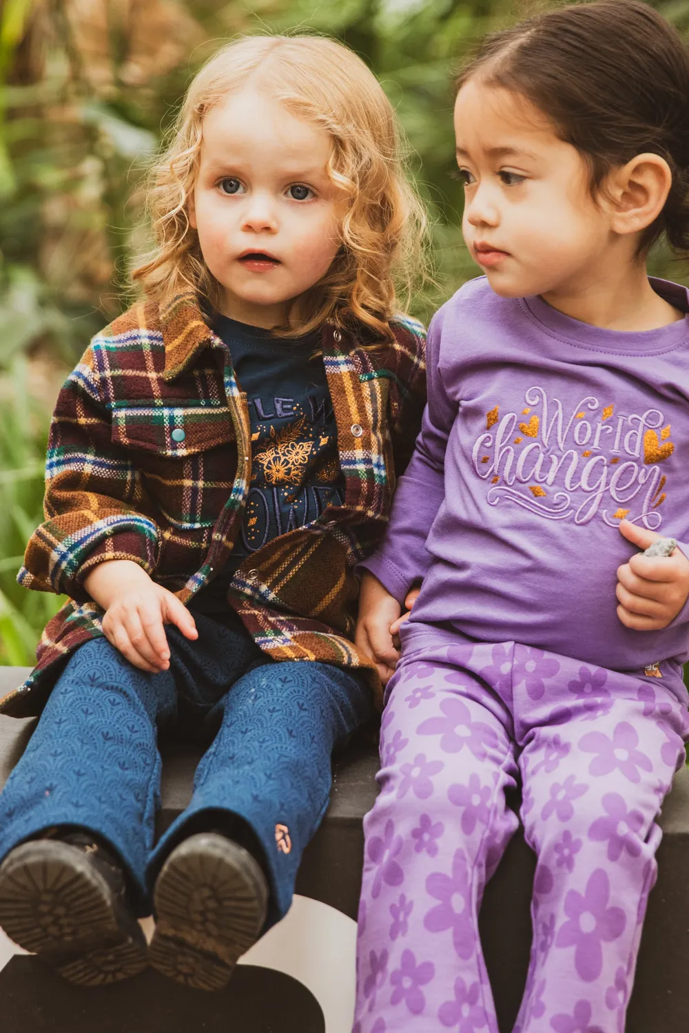 4PRESIDENT Klara Purple Haze flared broek bloemen
