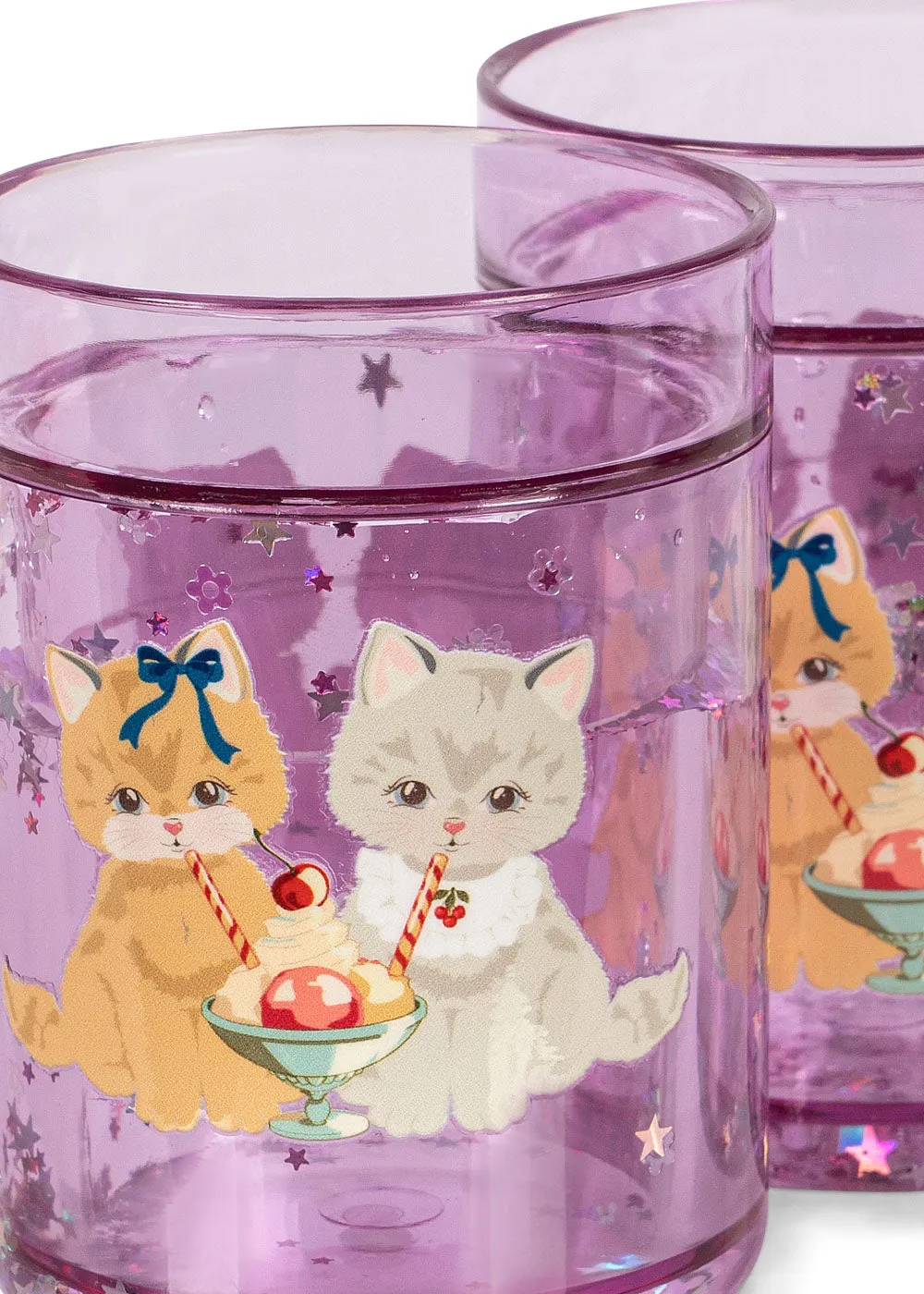 Konges Sløjd Glitterbekers beker kitty gelateria 2-pack glitter