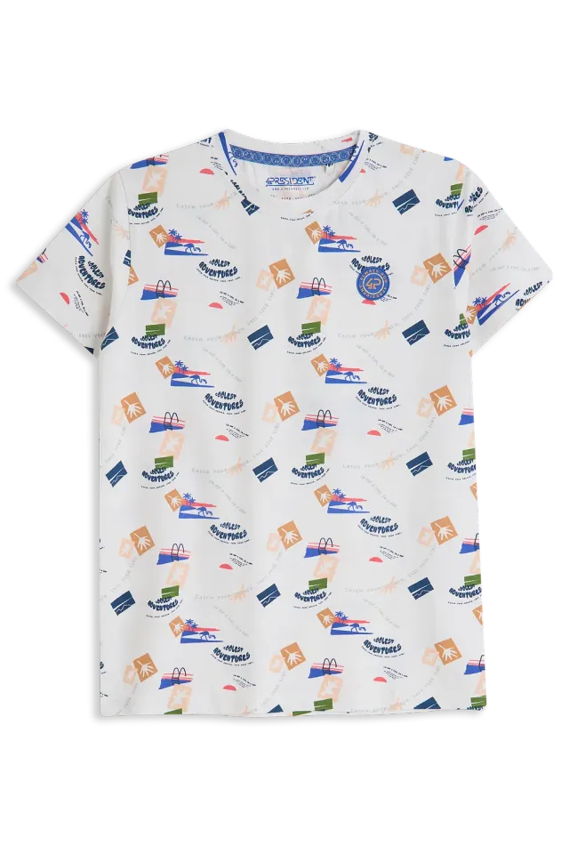 4President Pablo White T-shirt jongens print