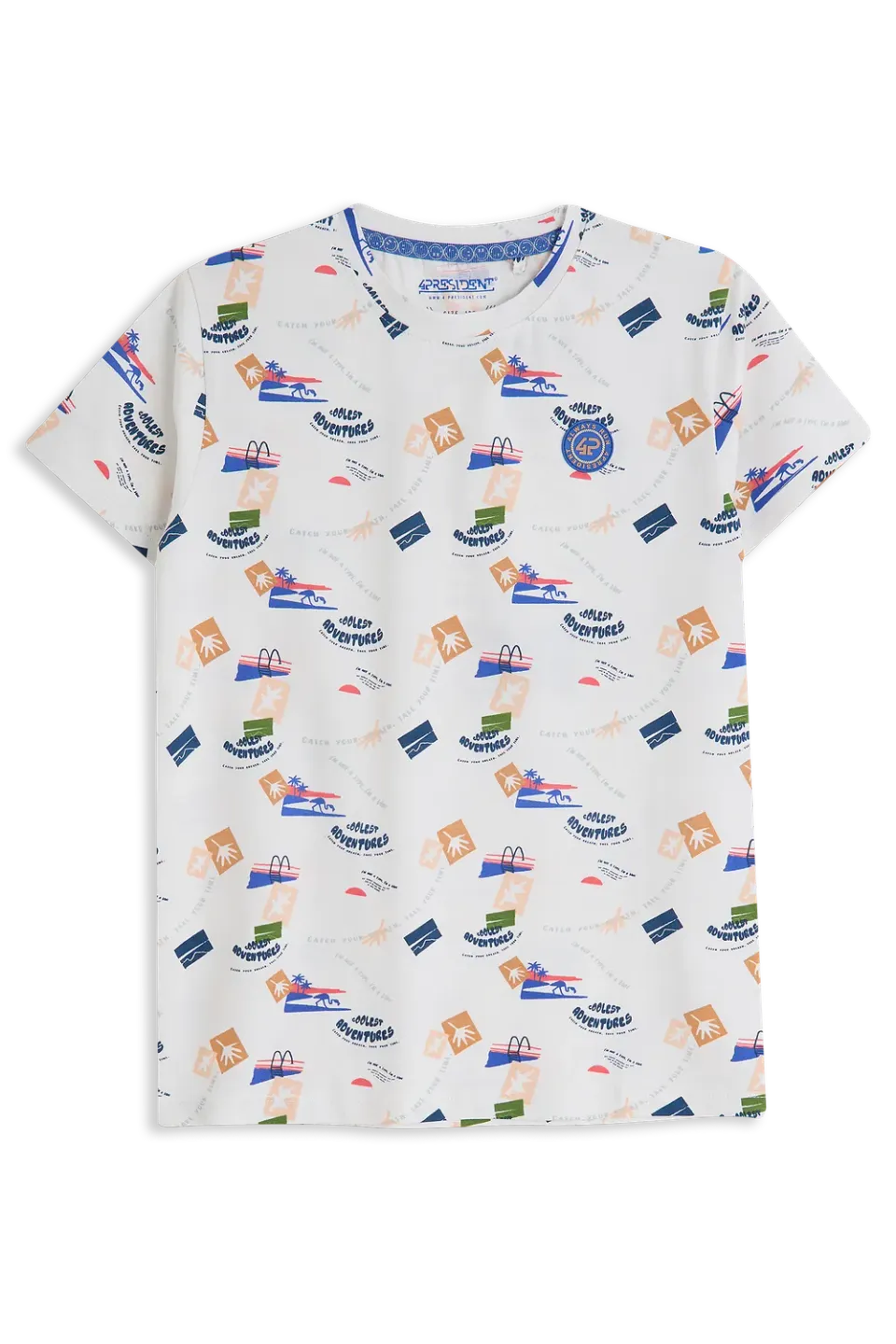 4President Pablo White T-shirt jongens print