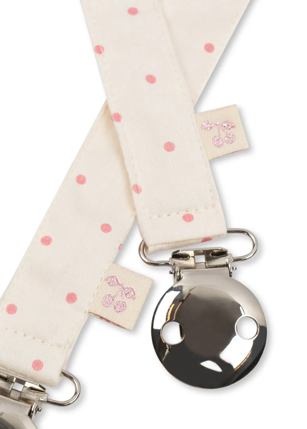 Konges Sløjd Speenkoord 2-Pack Cherry Dot Fopspeenclip