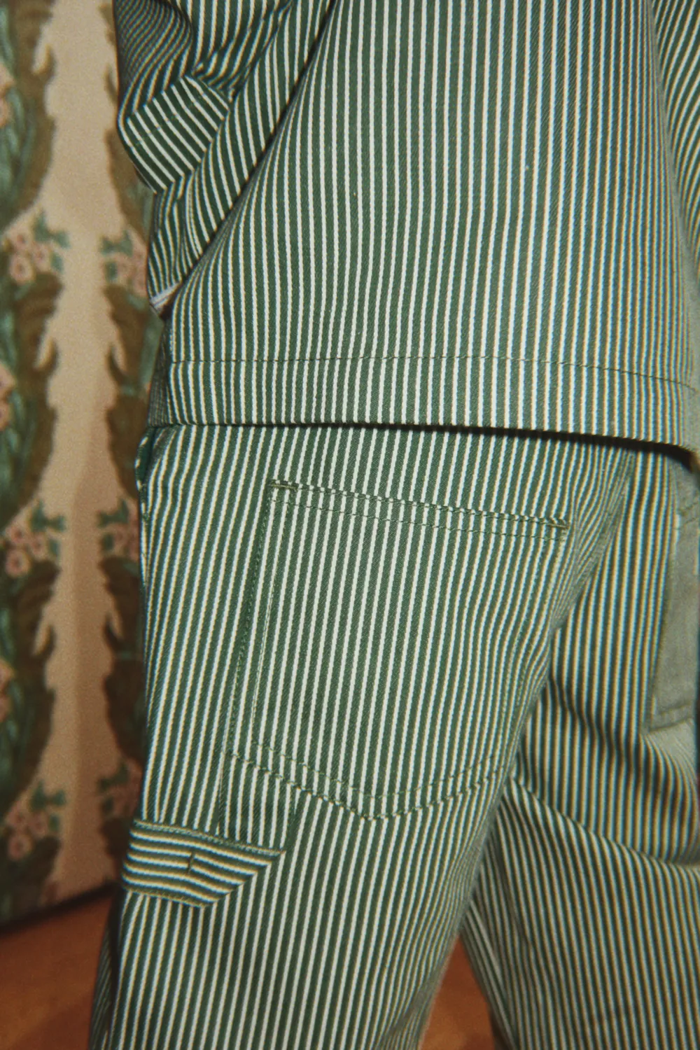 Konges Sløjd Luc overshirt milk verte stripe