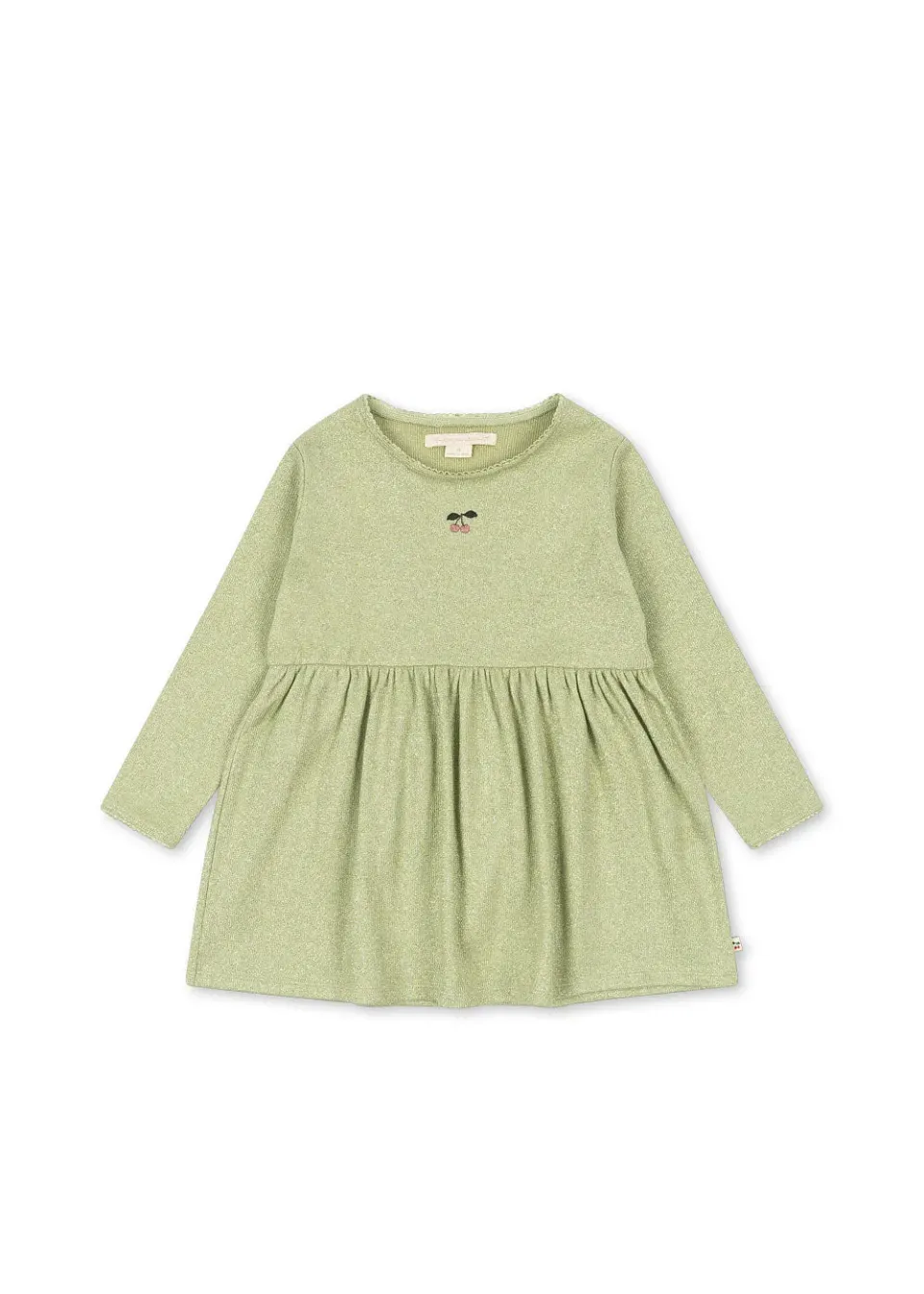 Konges Sløjd Roli jurk leek green rib biokatoen