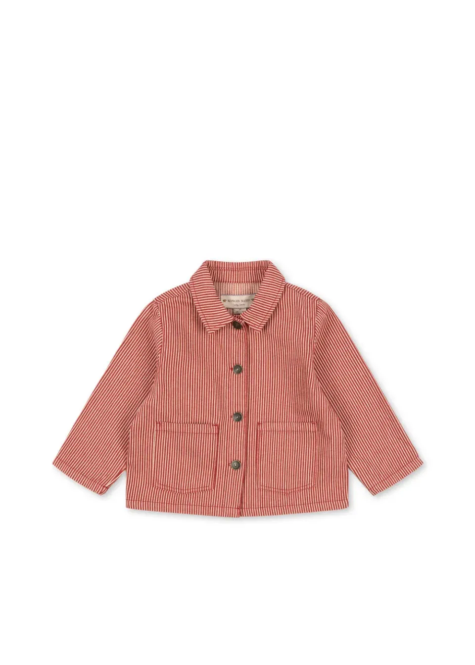 Konges Sløjd Luc Overshirt overhemdjasje milk rouge stripe biokatoen