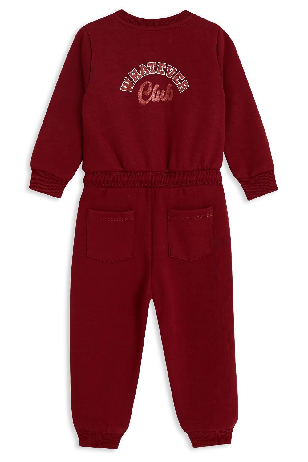 4President Karlee jumpsuit meisjes red katoen