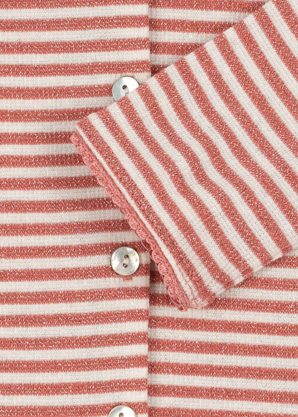 Konges Sløjd Roli cardigan rose cream stripe lurex