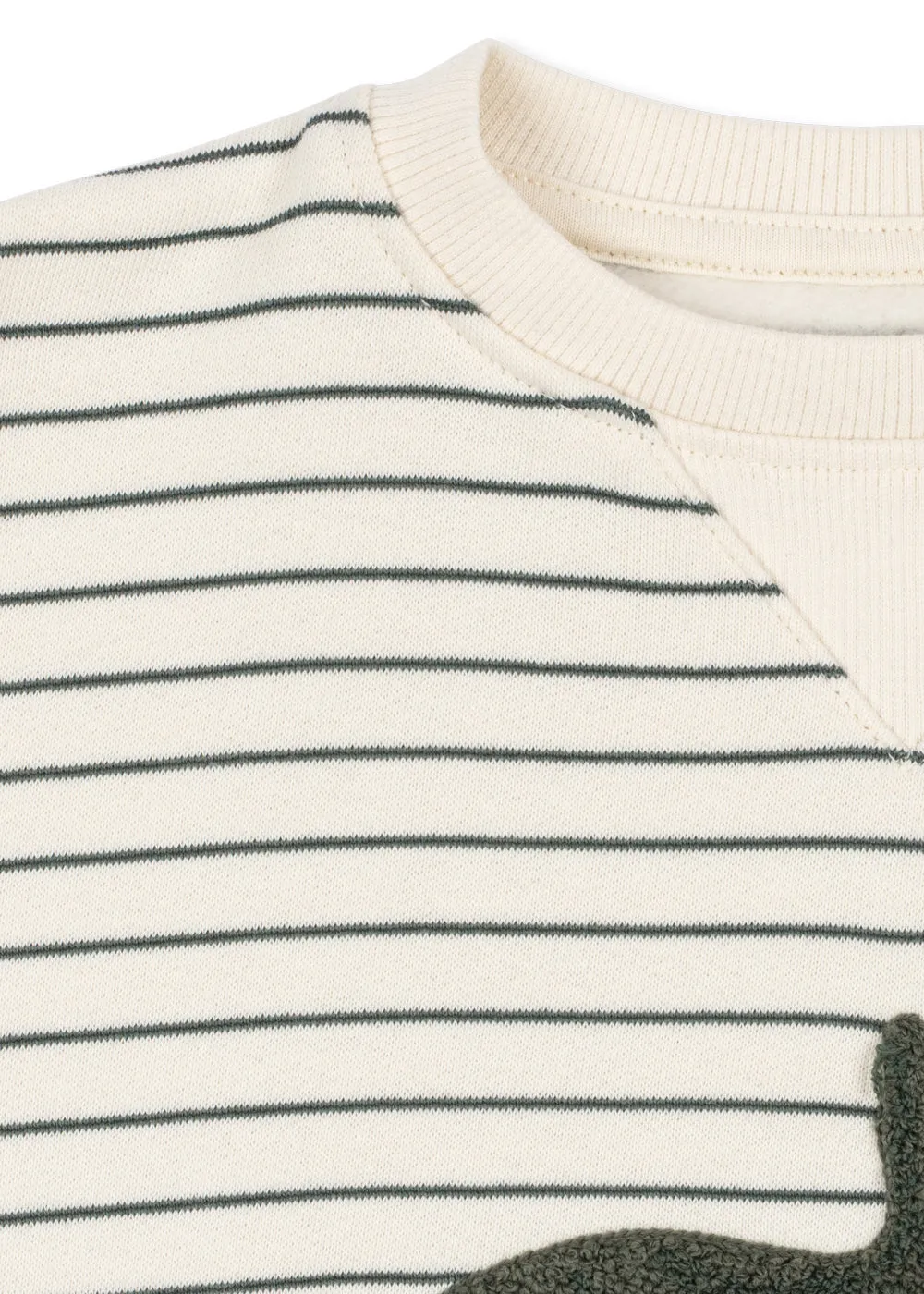 Konges Sløjd Amio sweater cilantro stripe katoen