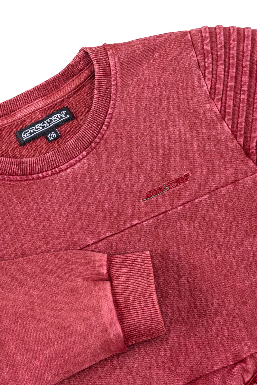 4PRESIDENT Nick Red sweater rood met ritszakken