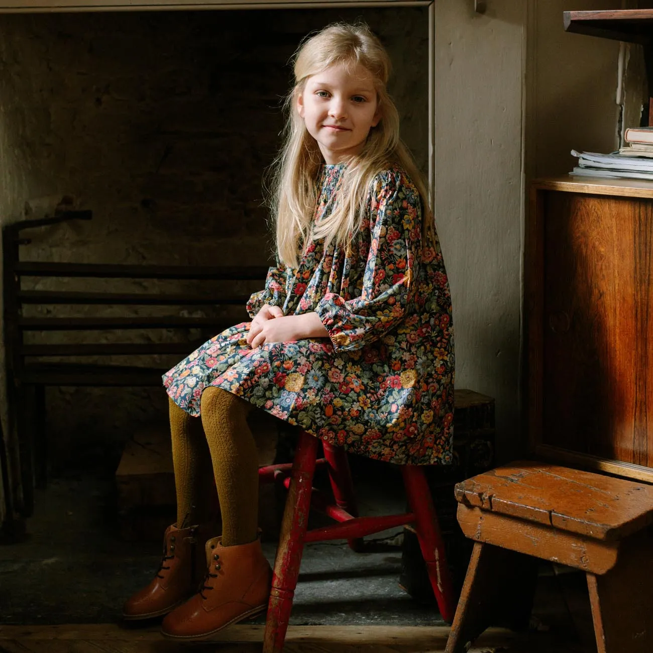 The Mompany Draughts jurk Liberty katoen oversized