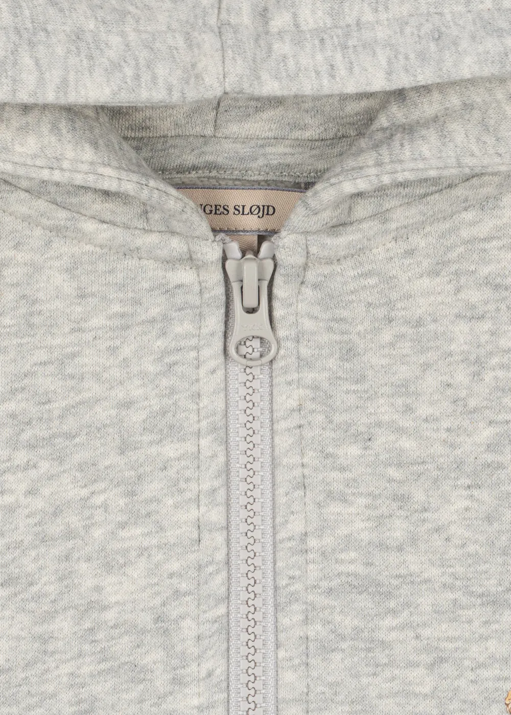 Konges Sløjd Lou Zip Hoodie vest grey melange biokatoen