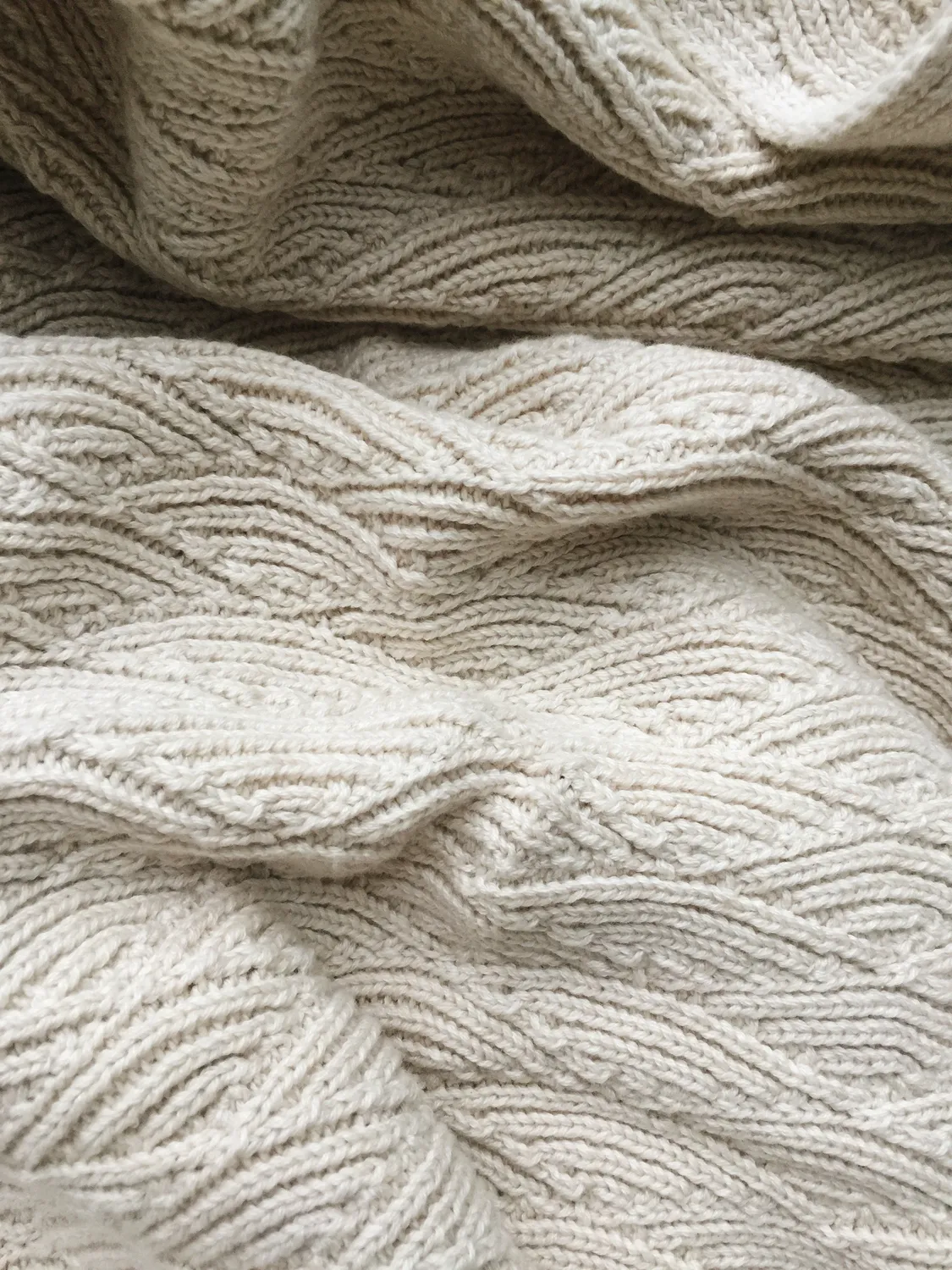 Konges Sløjd Deken Ajourtricot Off White 90x70 biokatoen