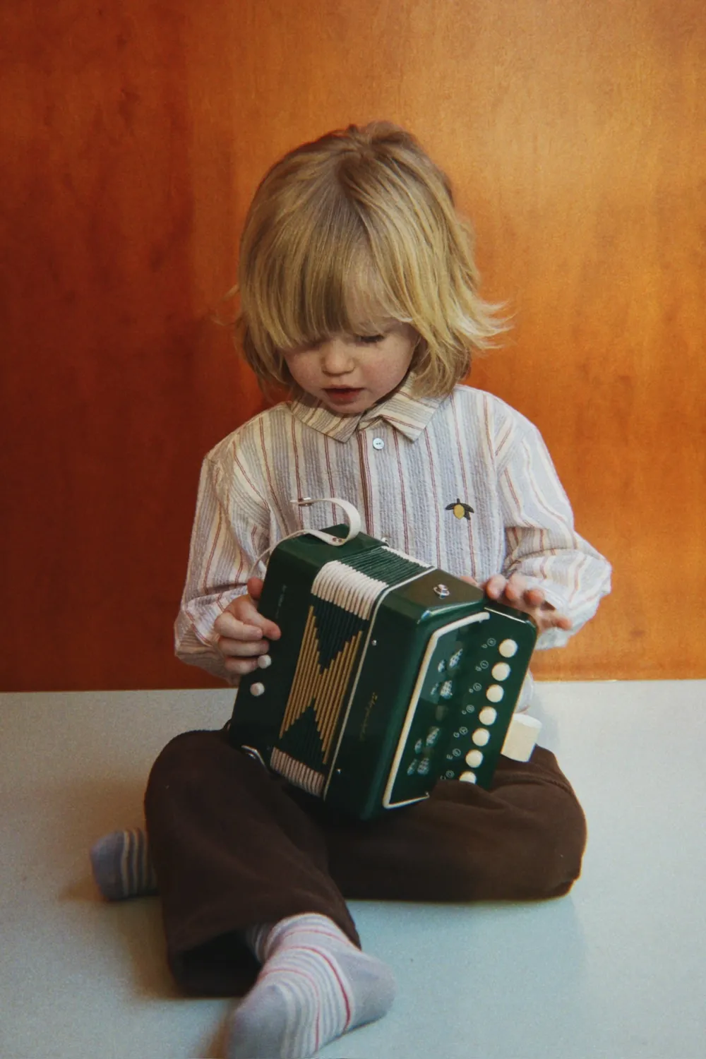 Konges Sløjd Accordeon Groen 10-knops Muziekspeelgoed