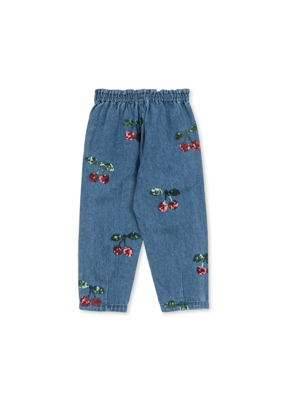 Konges Sløjd Magot paillettenbroek cherry sequin denim