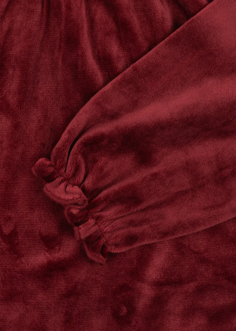 Konges Sløjd Venola blouse red dahlia velours kanten kraag