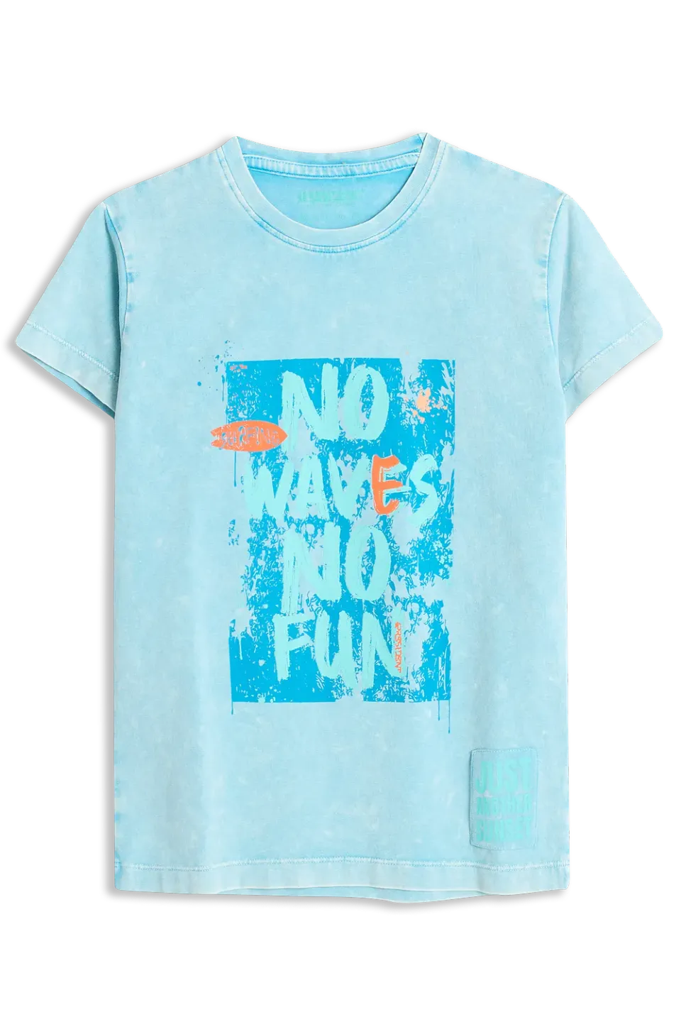 4President Orson T-shirt jongens lichtblauw katoen