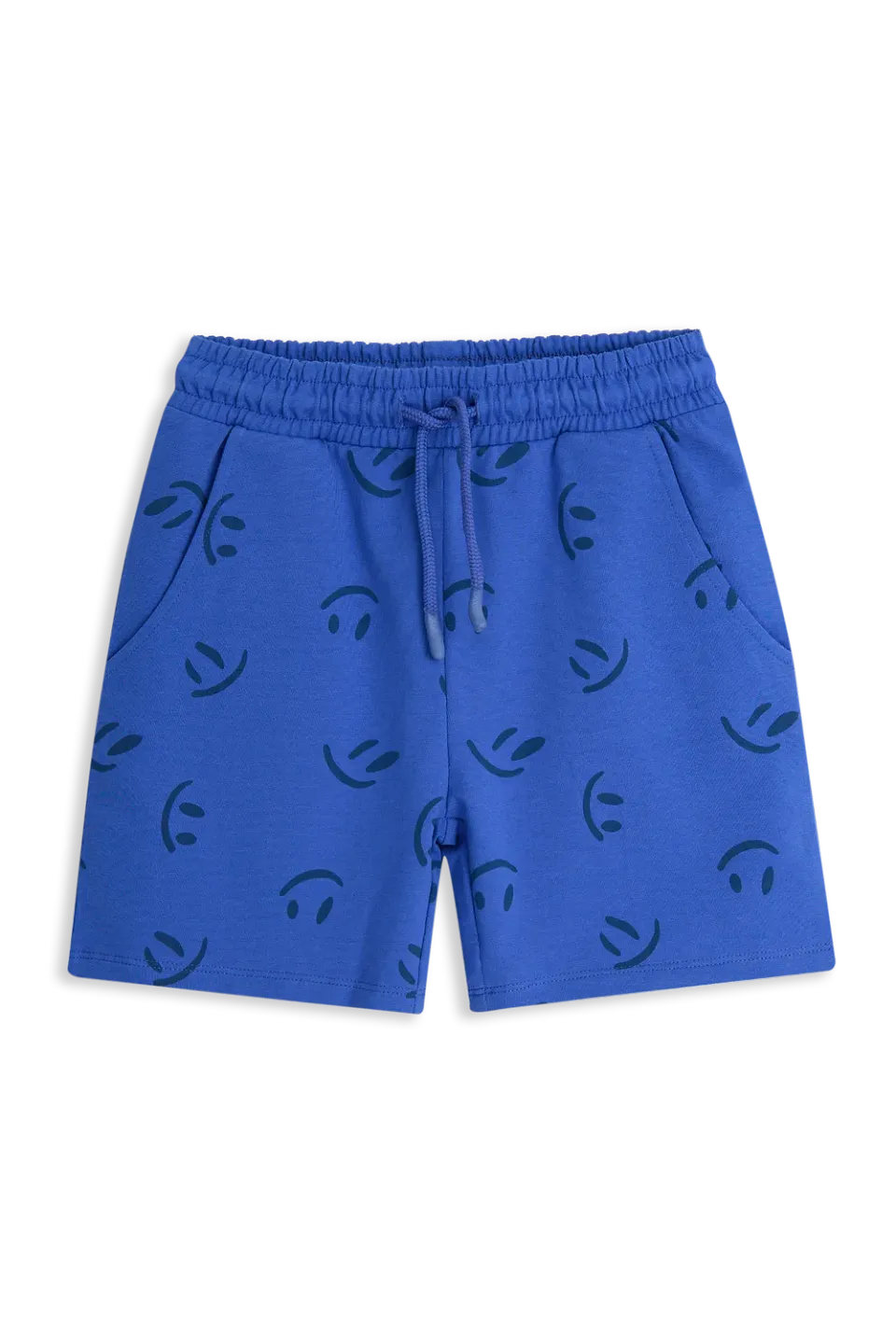 4President Pom short jongens blauw katoen smiley print