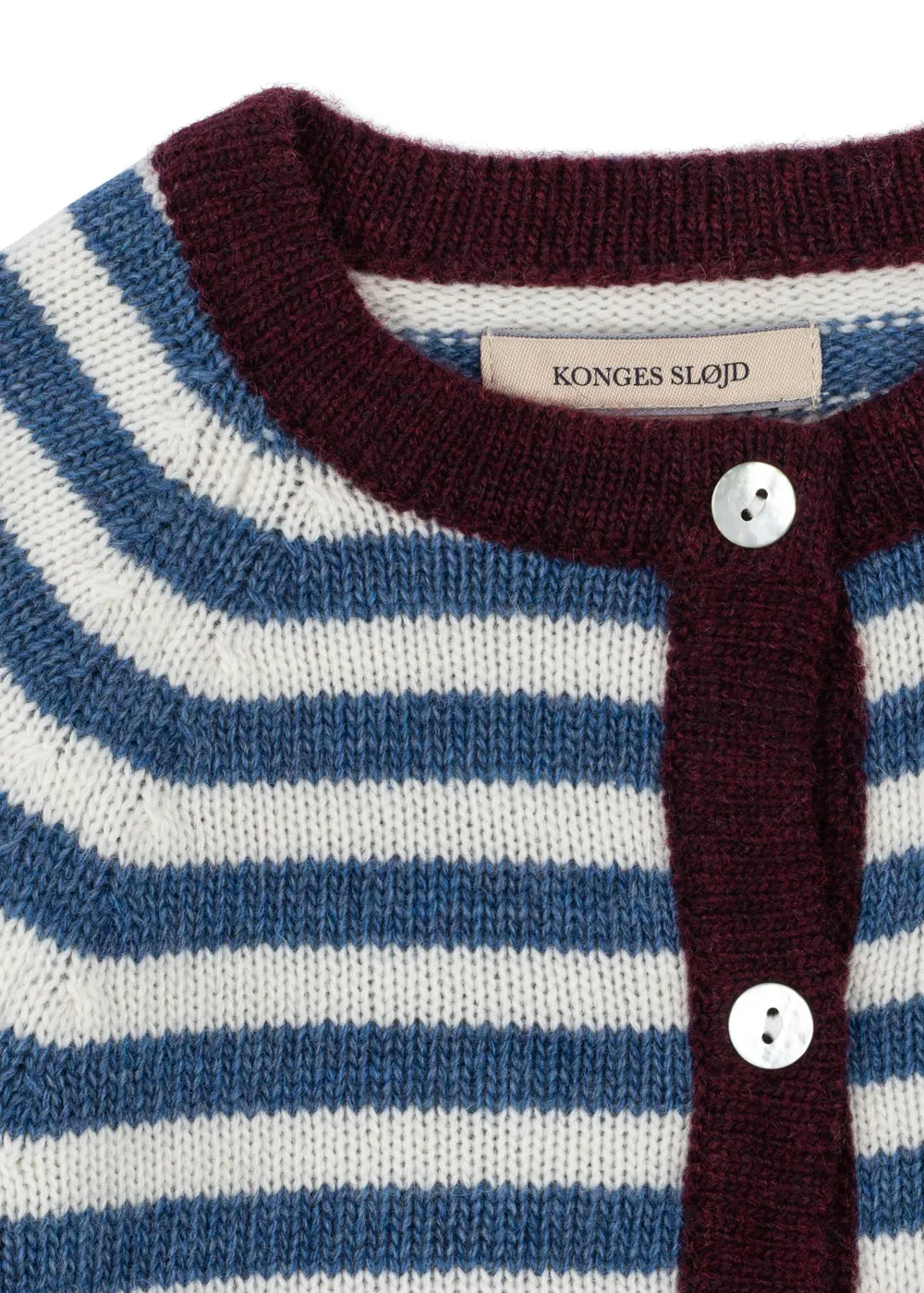 Konges Sløjd Belou Cardigan vest autumn stripe wolmix