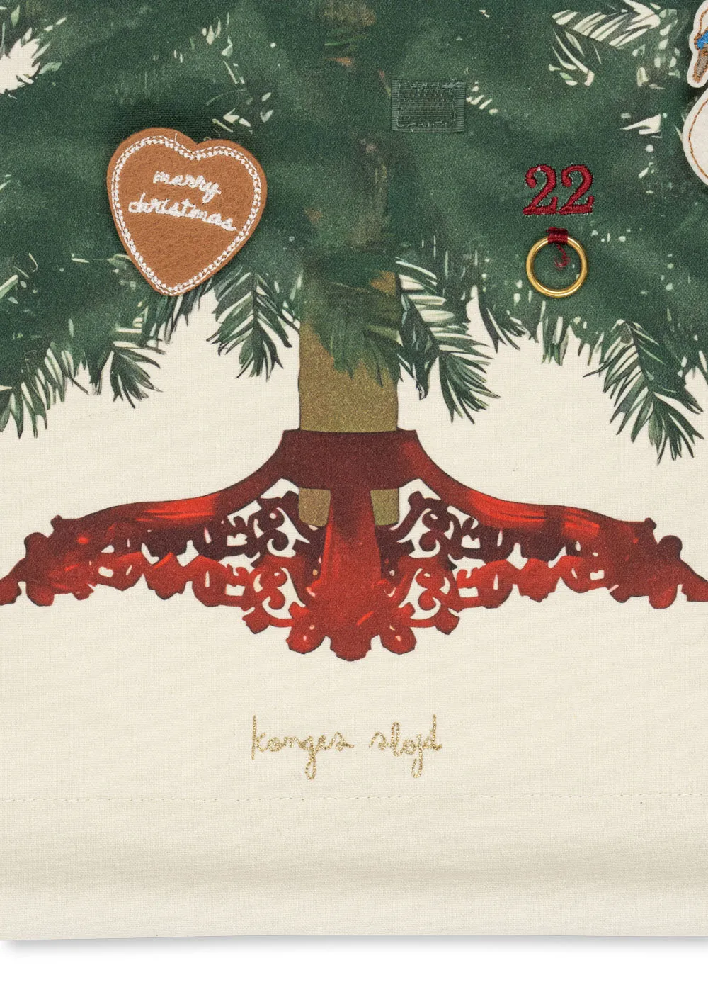 Konges Sløjd Adventskalender Katoen Seedpearl 80x60 cm