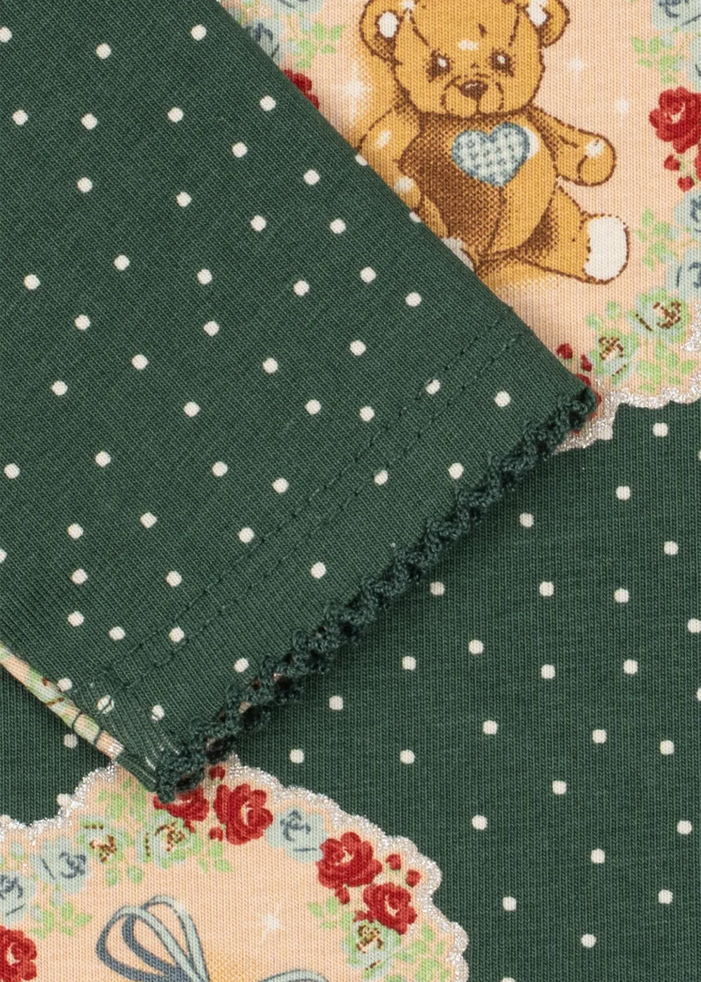 Konges Sløjd Basic Romper Broek Set deer diary green biokatoen