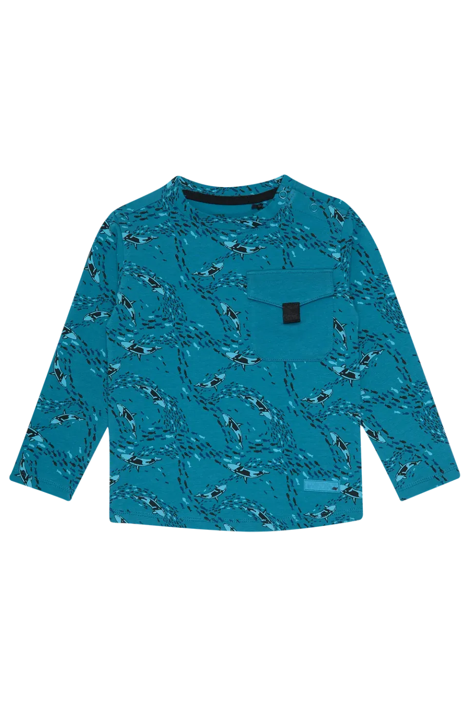 4PRESIDENT Bram Blue longsleeve jongens explore-print